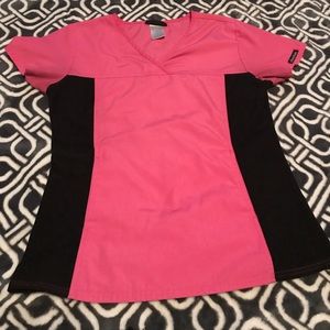 Pink scrub top